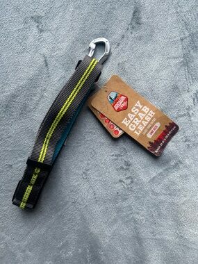 RuffWear Easy Grab Leash - Gray with Teal and Lime Accents